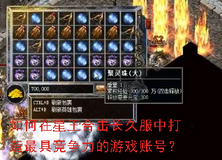 如何在星王合击长久服中打造最具竞争力的游戏账号? 如何在星王合击长久服中打造最具竞争力的游戏账号?