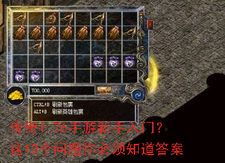 传奇1.76手游新手入门?这10个问题你必须知道答案 传奇1.76手游新手入门?这10个问题你必须知道答案