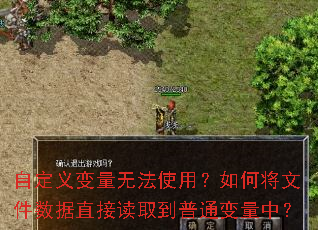 自定义变量无法使用?如何将文件数据直接读取到普通变量中? 自定义变量无法使用?如何将文件数据直接读取到普通变量中?