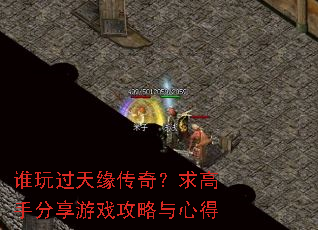 谁玩过天缘传奇?求高手分享游戏攻略与心得 谁玩过天缘传奇?求高手分享游戏攻略与心得
